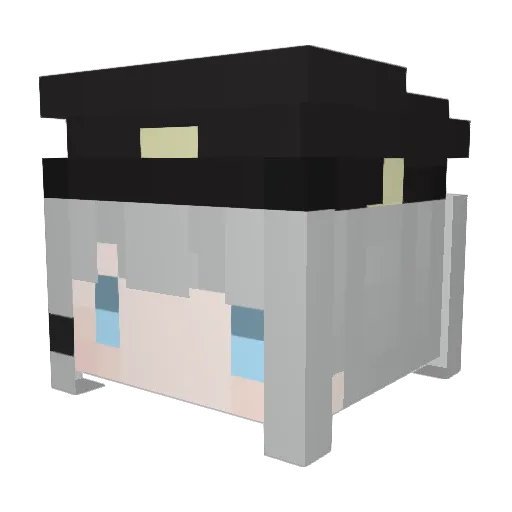 LapranD Minecraft avatar head, 3D render