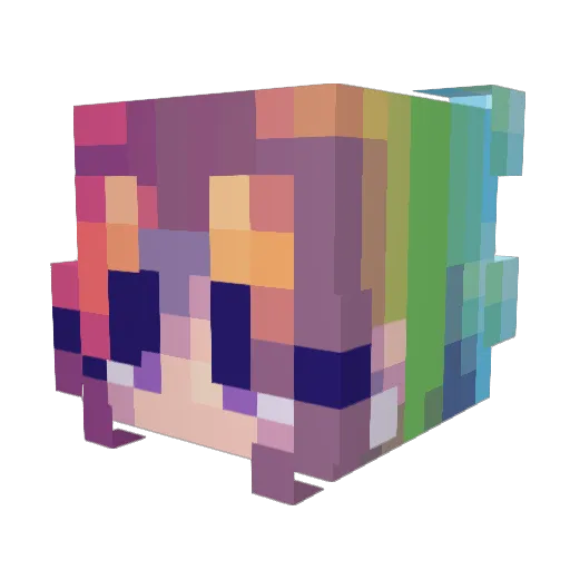 Lapraniteon Minecraft avatar head, 3D render