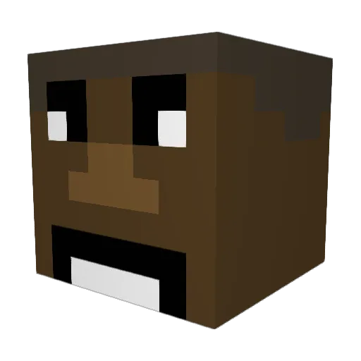 LapsiHD Minecraft avatar head, 3D render