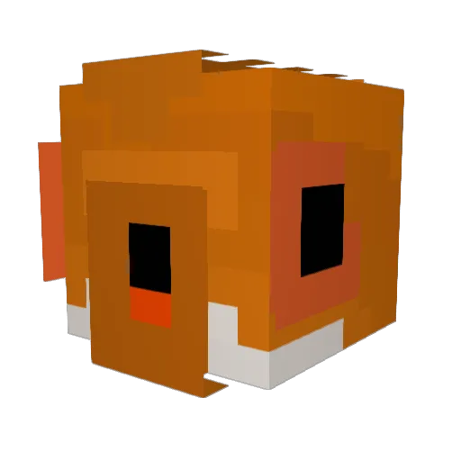 Laptilian Minecraft avatar head, 3D render