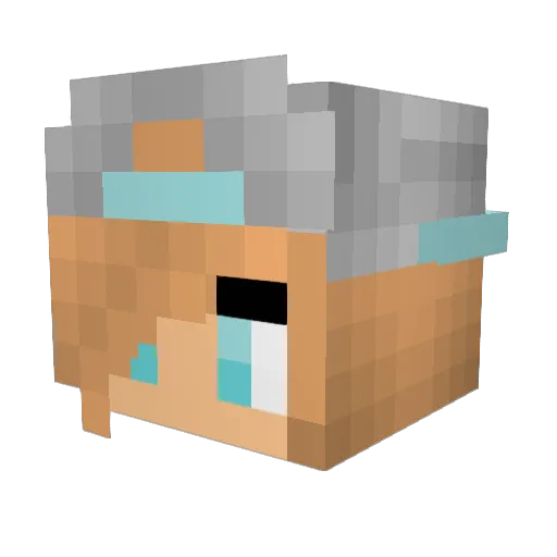 LaraBaux Minecraft avatar head, 3D render