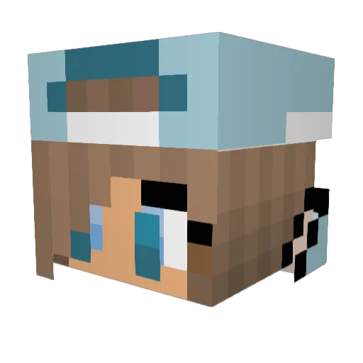 LaraCroft898 Minecraft avatar head, 3D render