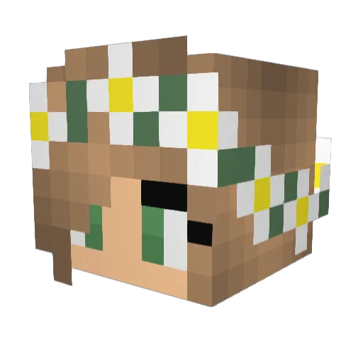 LaraLinda Minecraft avatar head, 3D render