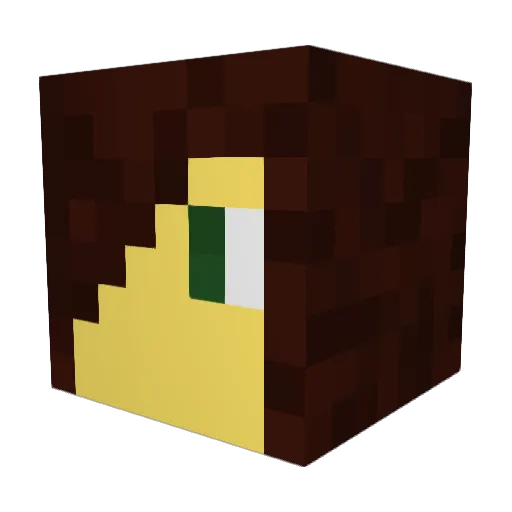 LaraM9 Minecraft avatar head, 3D render