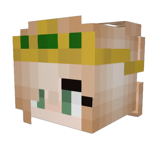 LaraMarei Minecraft avatar head, 3D render