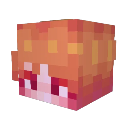 LaraToni Minecraft avatar head, 3D render