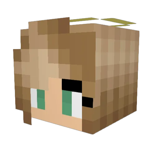 Lara_Rim Minecraft avatar head, 3D render