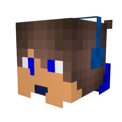 Lara_Val Minecraft avatar head, 3D render