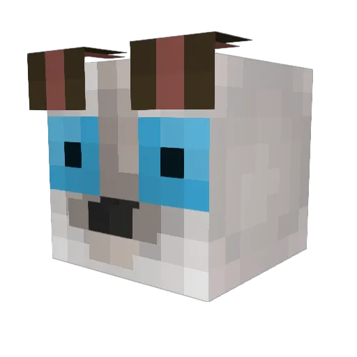 LarabiStudio Minecraft avatar head, 3D render