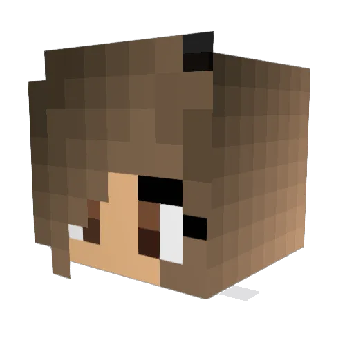 Laracska12 Minecraft avatar head, 3D render