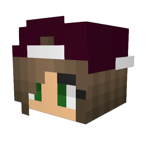 Laracx Minecraft avatar head, 3D render