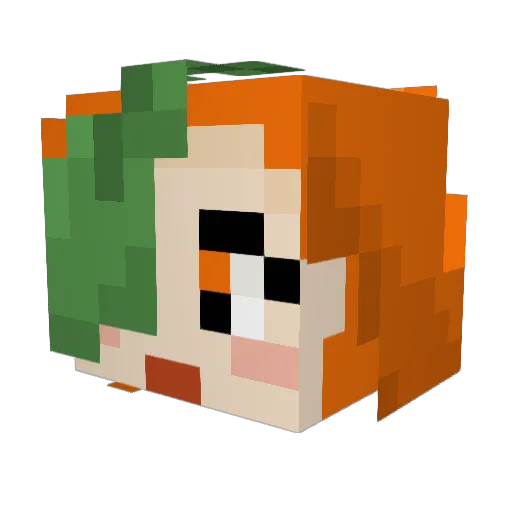 LaranxaVT Minecraft avatar head, 3D render