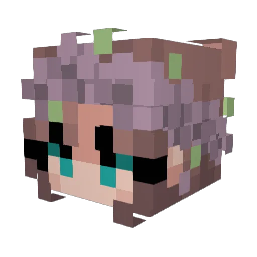 Larascozycorner Minecraft avatar head, 3D render