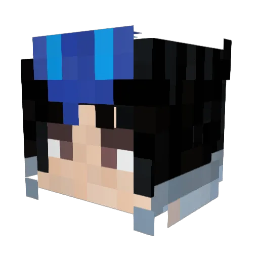 Larbaco Minecraft avatar head, 3D render
