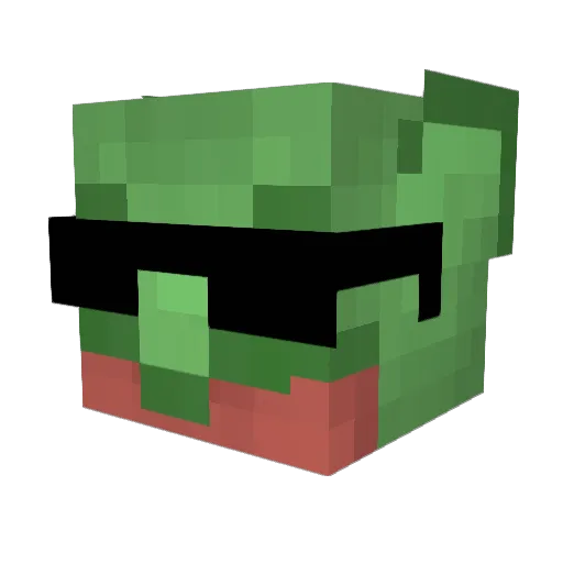 Larbzernugget Minecraft avatar head, 3D render