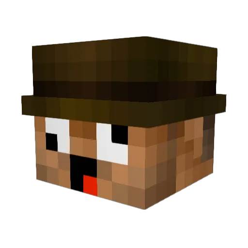 LarcAndClewis Minecraft avatar head, 3D render