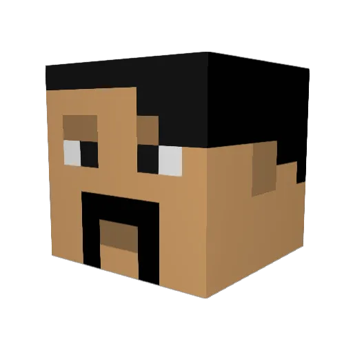 Larchenko Minecraft avatar head, 3D render