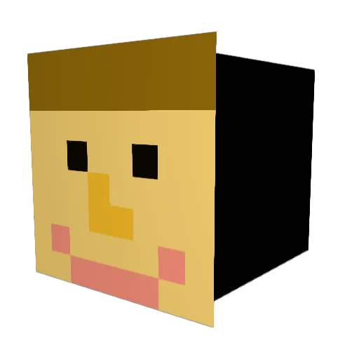 Larcus Minecraft avatar head, 3D render