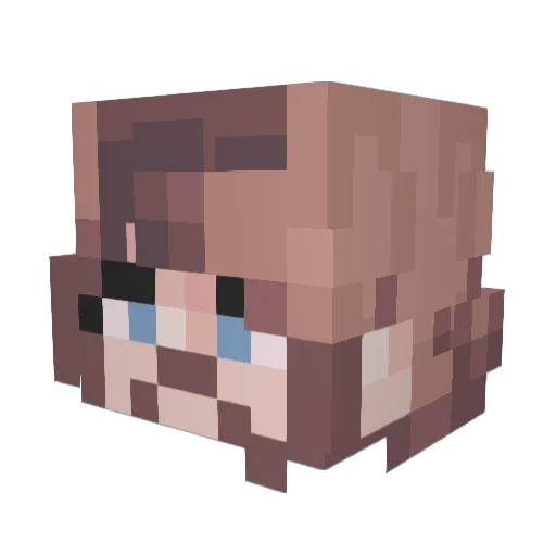 LardCity Minecraft avatar head, 3D render