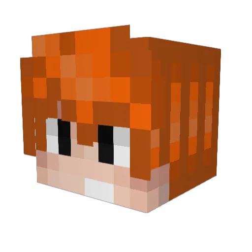 Lardeck_YT Minecraft avatar head, 3D render