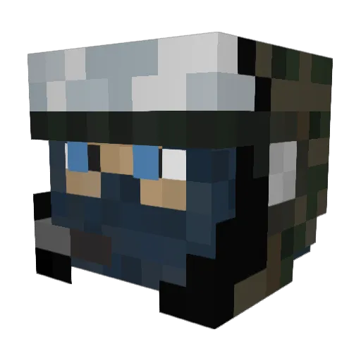 Lardex Minecraft avatar head, 3D render
