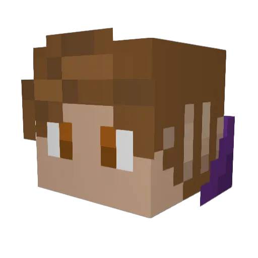Lardsky Minecraft avatar head, 3D render