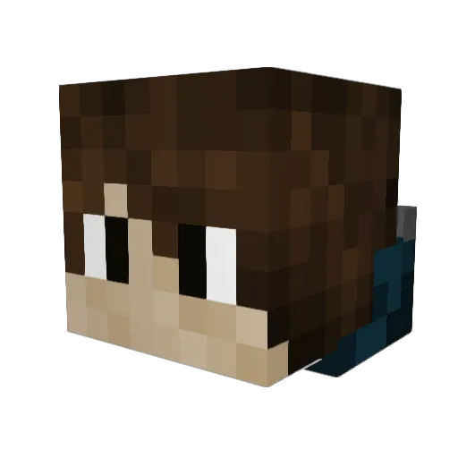 Lardyo Minecraft avatar head, 3D render