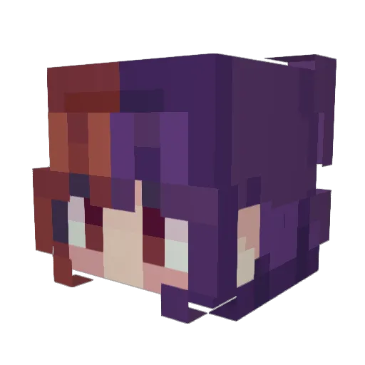 Larepita Minecraft avatar head, 3D render