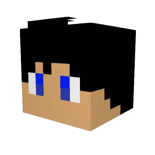 Larethos Minecraft avatar head, 3D render