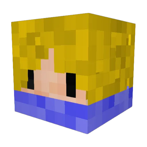 LarfieDarf Minecraft avatar head, 3D render