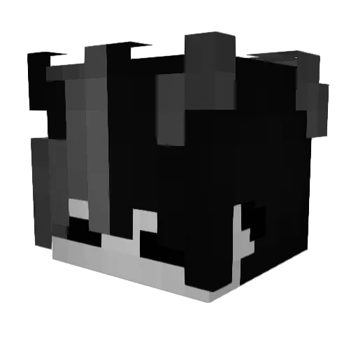 Large8301 Minecraft avatar head, 3D render