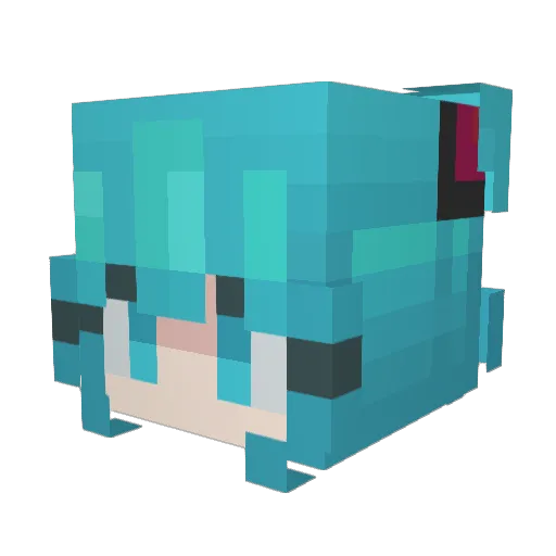 LargeHuman87 Minecraft avatar head, 3D render