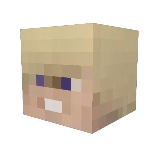 LargeWilly Minecraft avatar head, 3D render