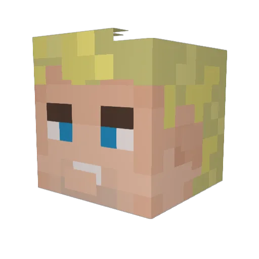 LargestBread Minecraft avatar head, 3D render