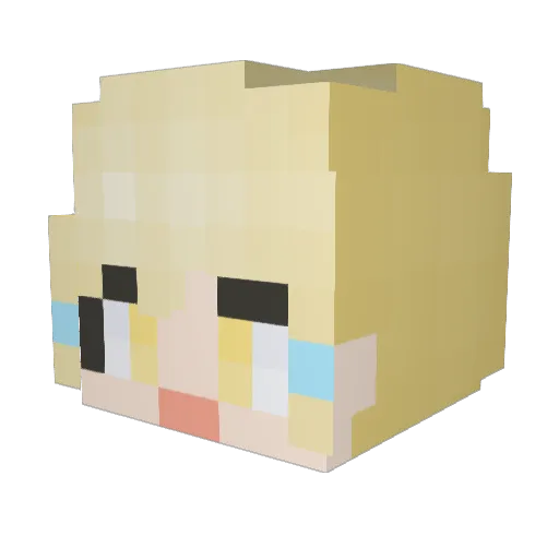 Largs796 Minecraft avatar head, 3D render