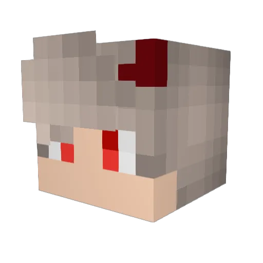 LariLover Minecraft avatar head, 3D render