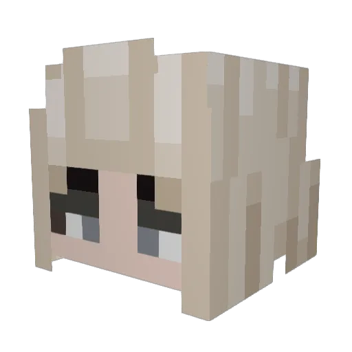 Lariessy Minecraft avatar head, 3D render