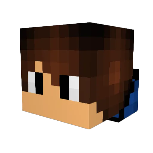 Larimarr Minecraft avatar head, 3D render