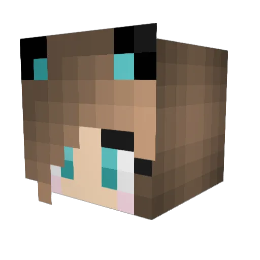 Larisbr Minecraft avatar head, 3D render