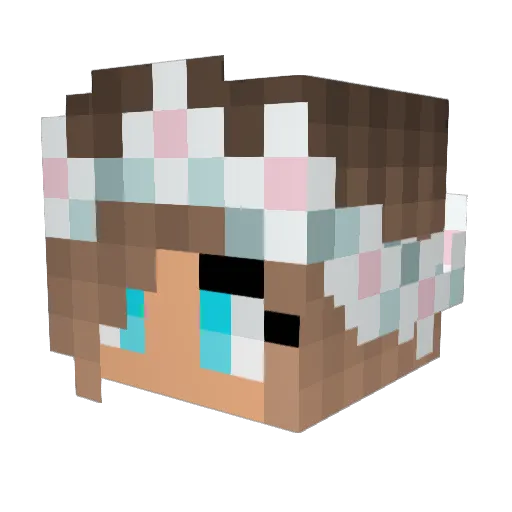 LarissaS Minecraft avatar head, 3D render