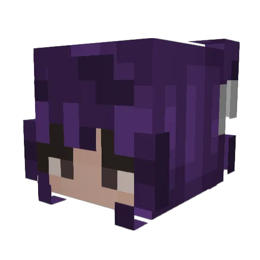 Larissalisette Minecraft avatar head, 3D render