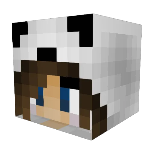 Laritana Minecraft avatar head, 3D render