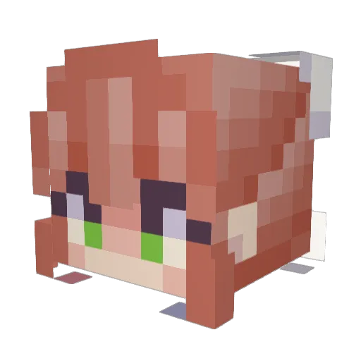 Larithya Minecraft avatar head, 3D render