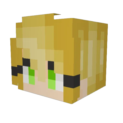Lariwi Minecraft avatar head, 3D render