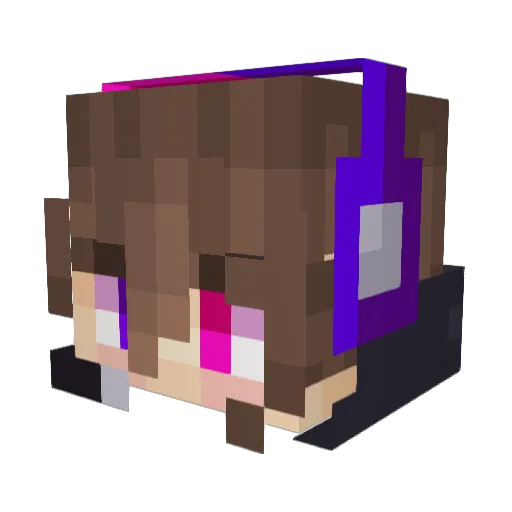 Larixian Minecraft avatar head, 3D render
