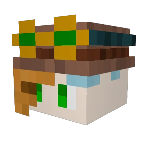 Lark3pur_ Minecraft avatar head, 3D render