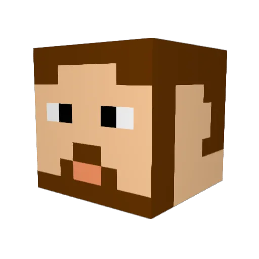 Lark7 Minecraft avatar head, 3D render
