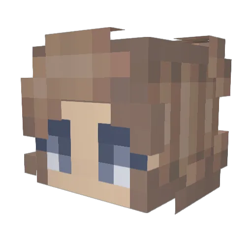Larkalore Minecraft avatar head, 3D render