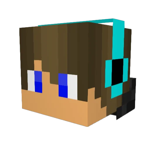 Larkey2012 Minecraft avatar head, 3D render