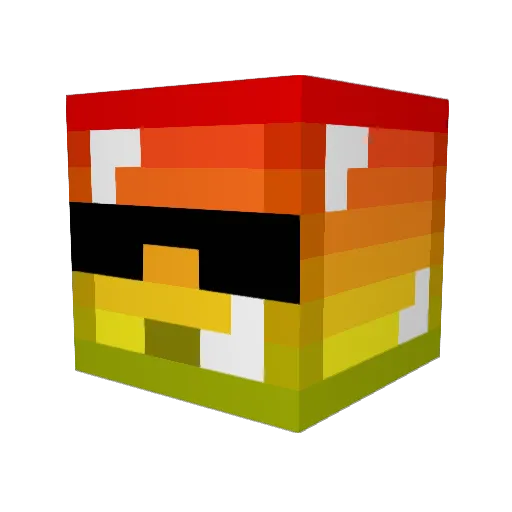 Larkight Minecraft avatar head, 3D render